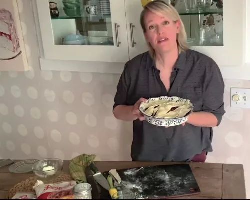 Rhubarb & Stone Fruit Pandowdy with Julie from Dinner with Julie